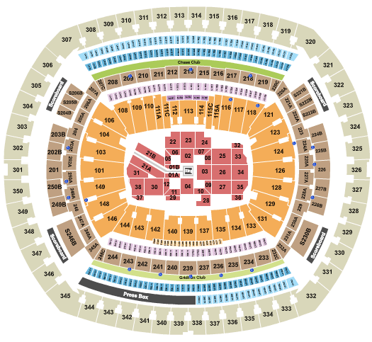 MetLife Stadium WWE Summerslam Seating Chart